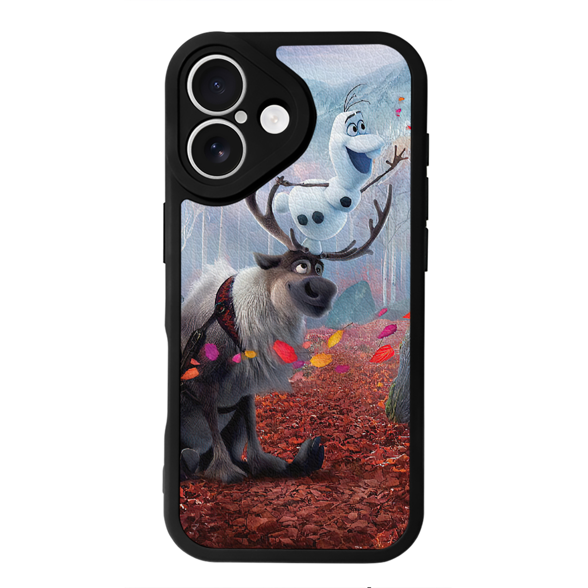 （画像用） アナと雪の女王 アンナ エルサ Frozen Anna Elsa 【iPhone 16シリーズ対応】シリコンスマホケース（レザー調） 材質：シリコン